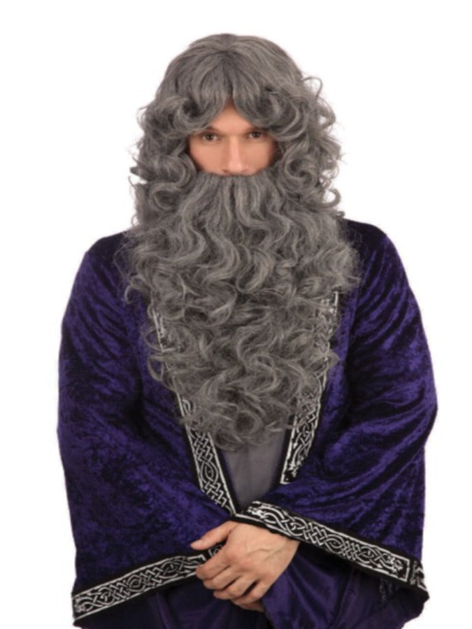 Grey wig outlet and beard