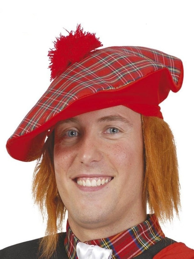 Tartan hat with ginger 2025 hair