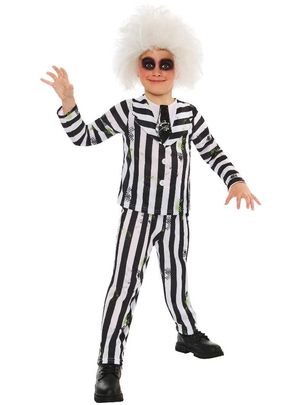 Beetlejuice kids costume with wig