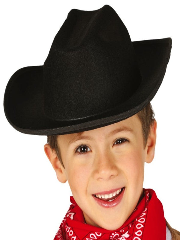 CHILD’S BLACK FELT COWBOY HAT