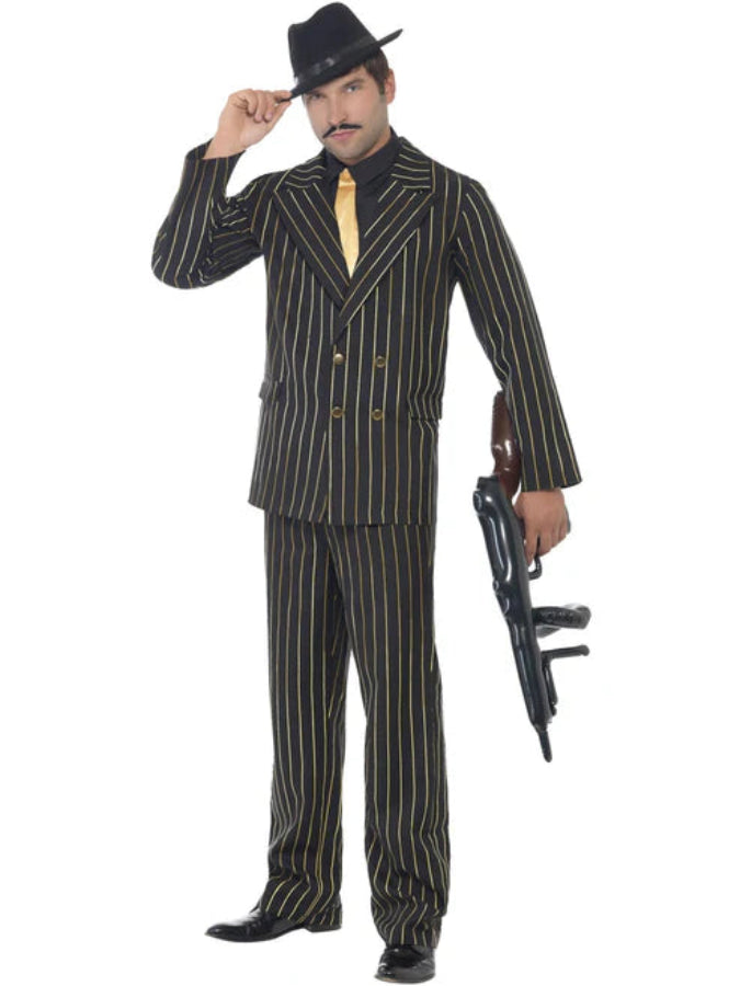 Gold Pinstripe Gangster Costume