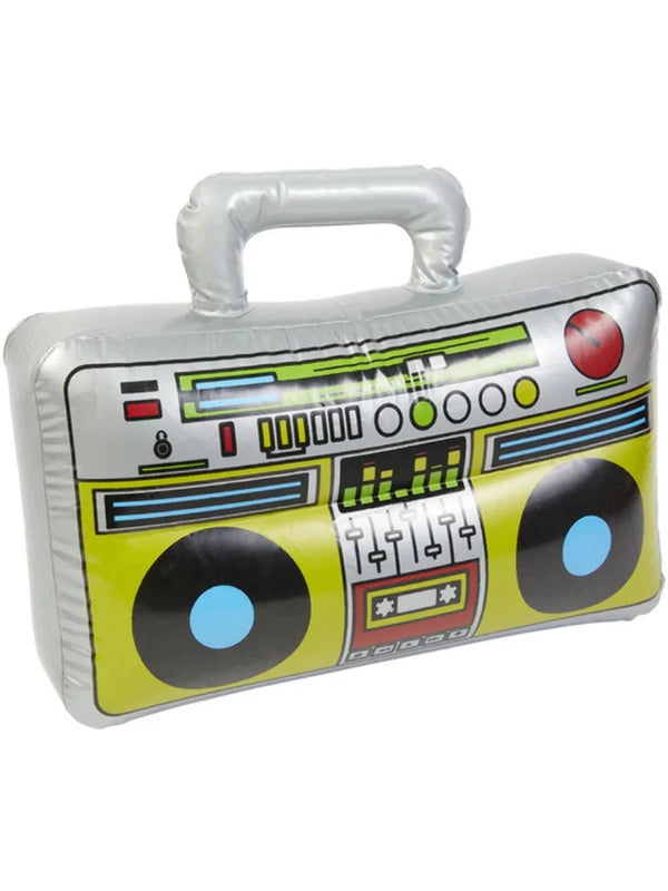 Smiffys Inflatable Boom Box, Silver