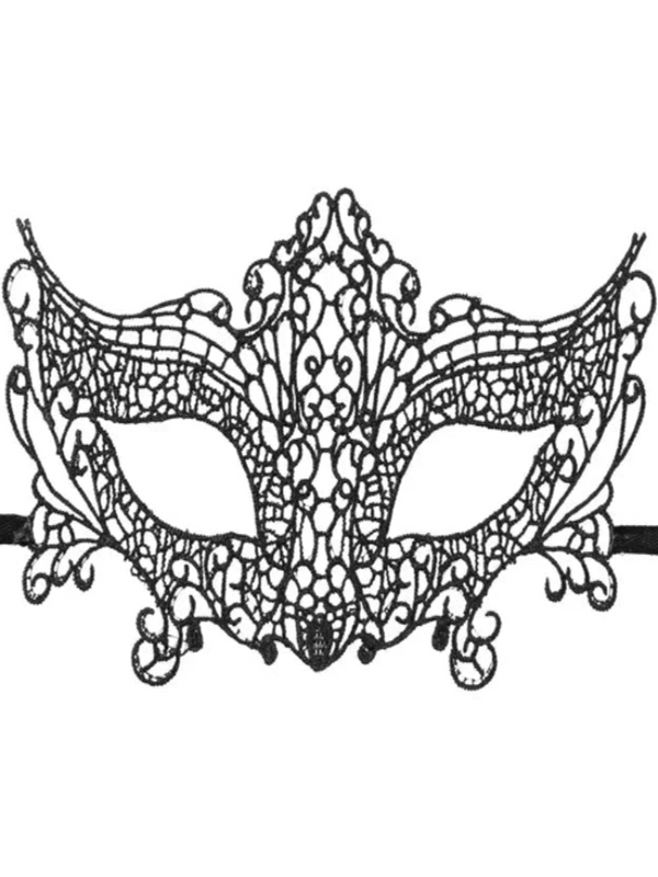 Lace carnival mask, black,