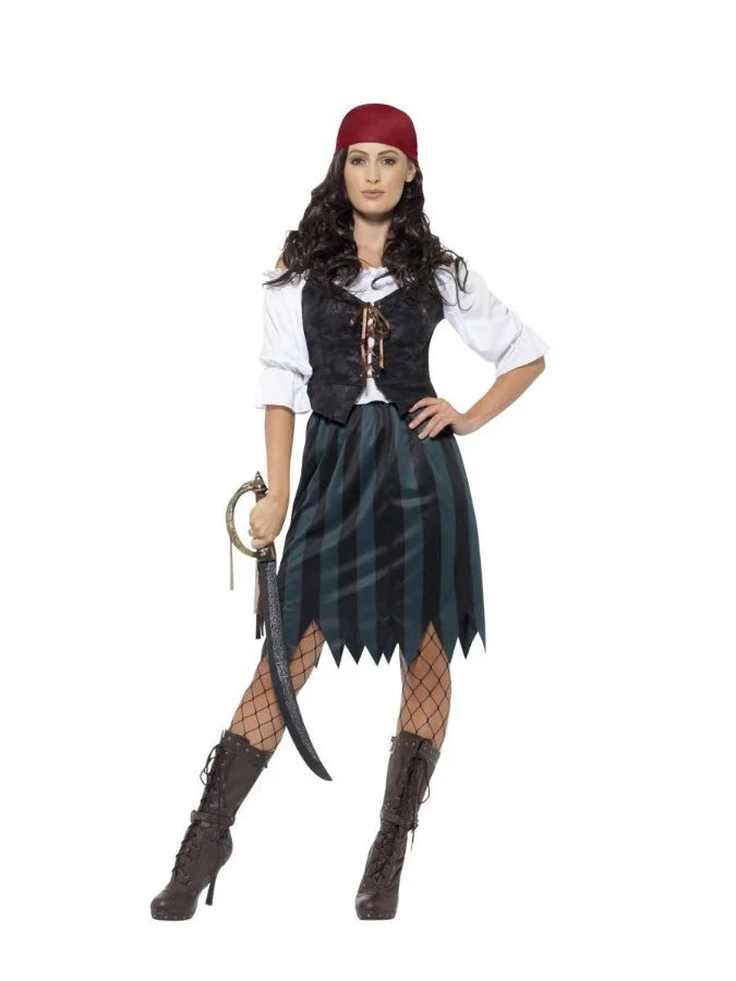 PIRATE DECKHAND COSTUME, WITH SKIRT