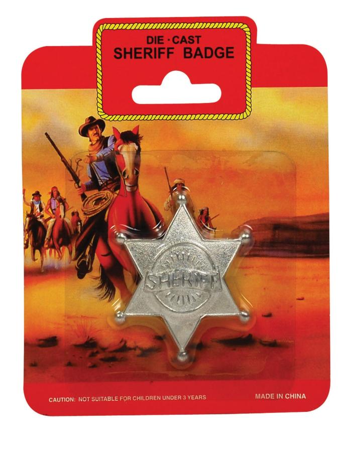 Cowboy Sheriff Metal Badge