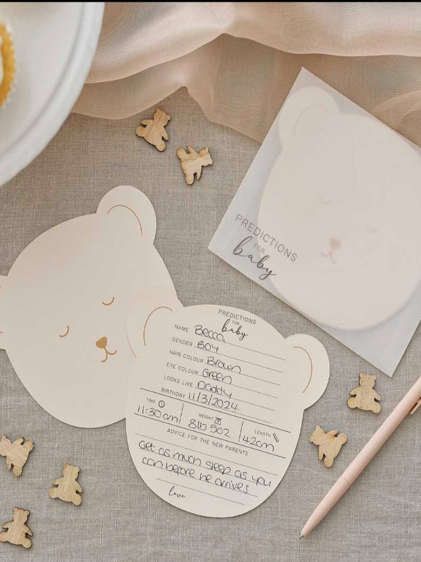 Teddy Bear Baby Shower Prediction Game