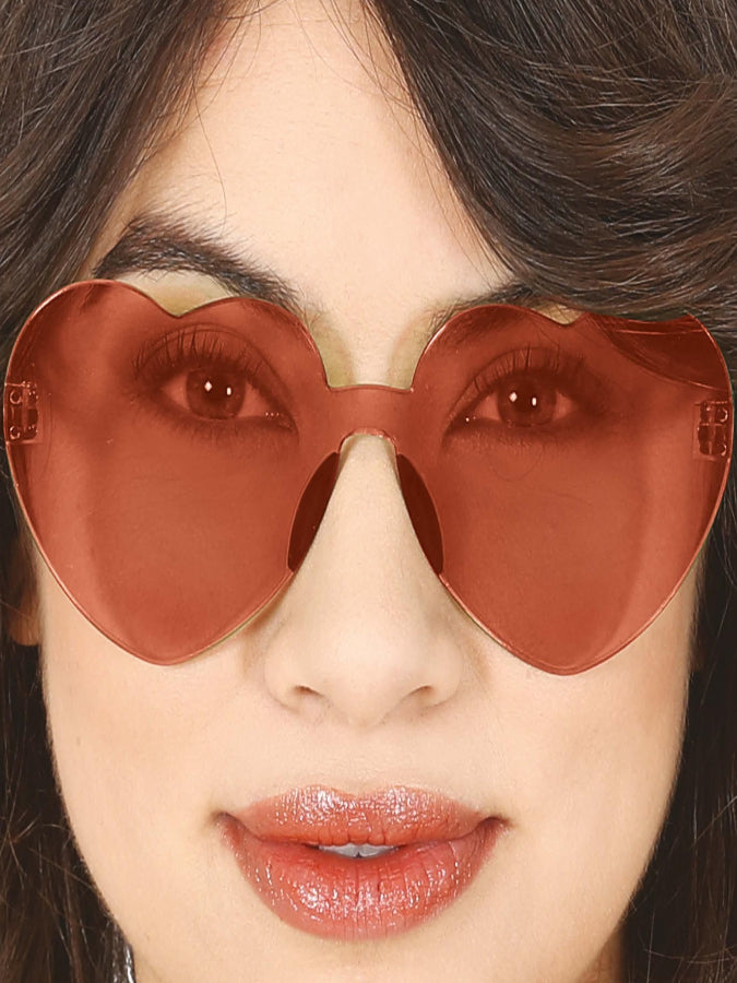 Red Transparent heart glasses