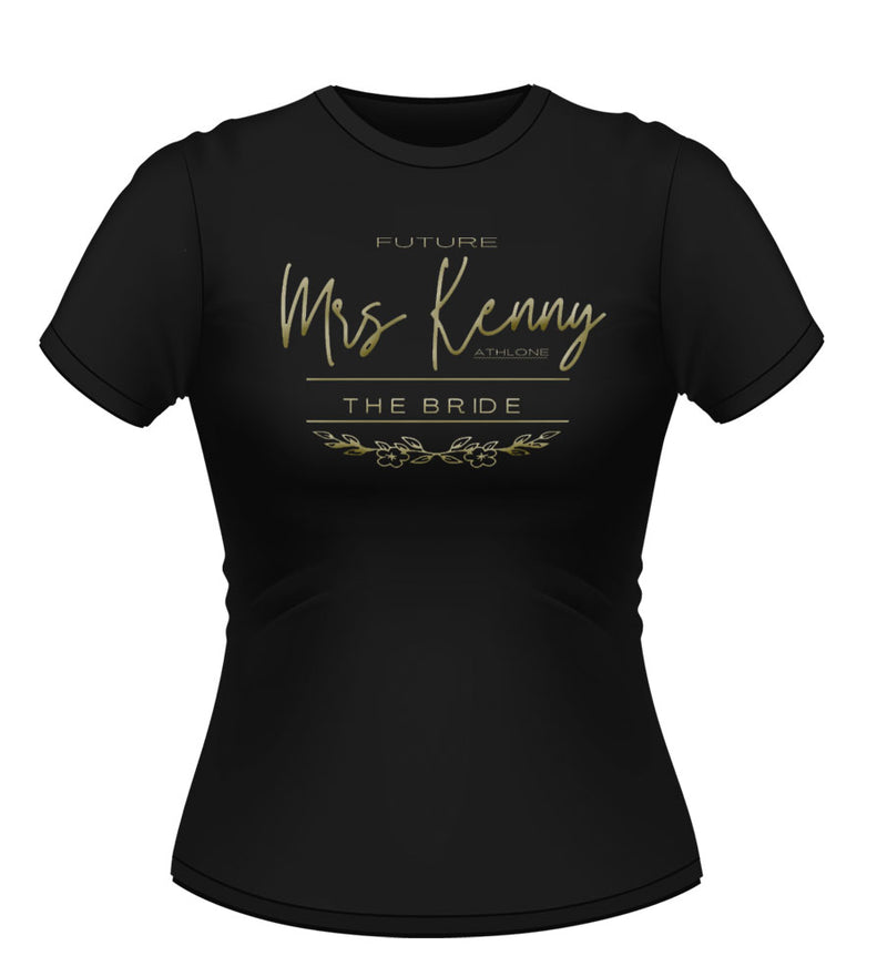 Personalised Classy Future Mrs Brides Hen Party Tshirt