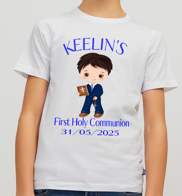 Personalised Boys Communion Day Tshirt