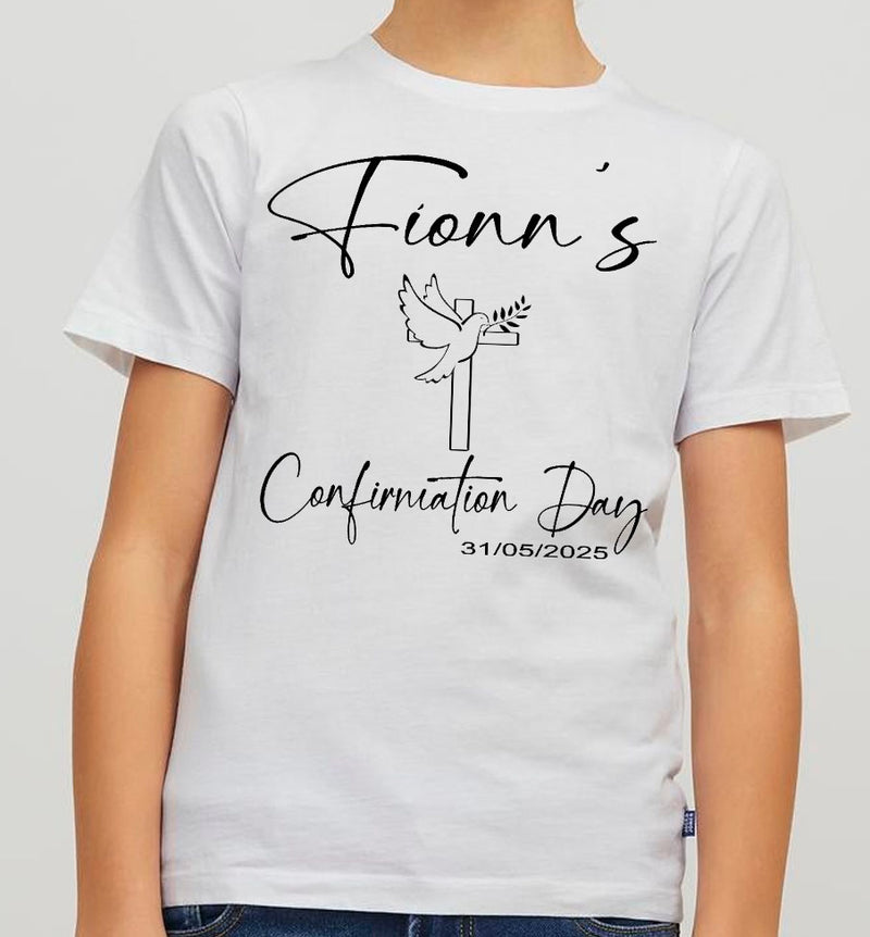 Personalised Confirmation Day Tshirt Script design