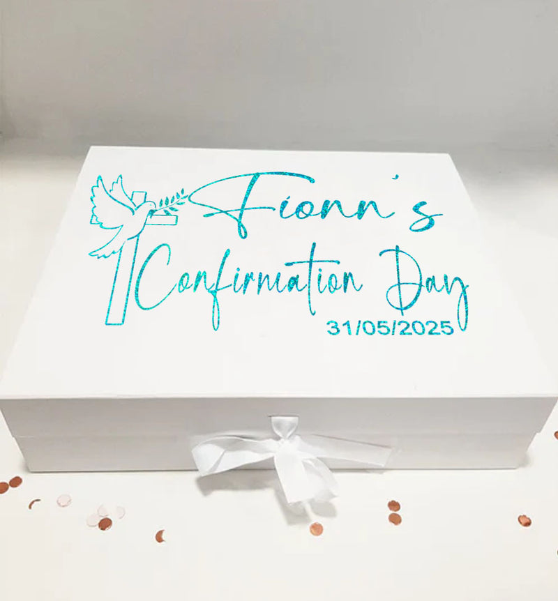 Luxury Personalised Confirmation Gift Box Script design