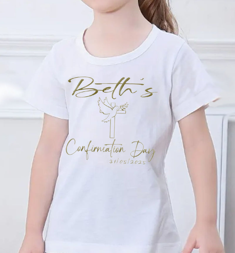 Personalised Confirmation Day Tshirt Script design