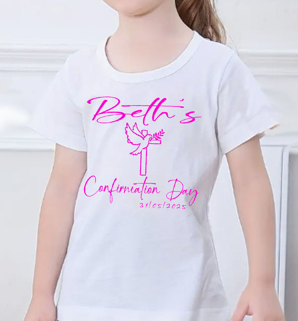 Personalised Confirmation Day Tshirt Script design