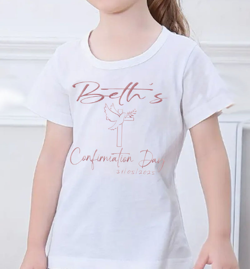 Personalised Confirmation Day Tshirt Script design