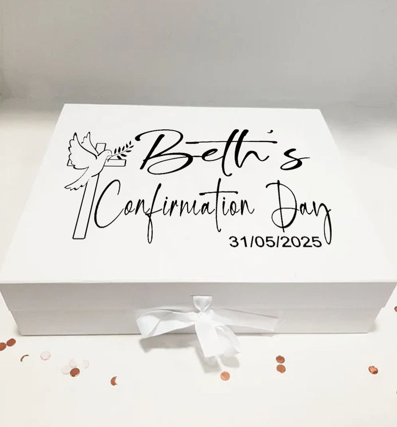 Luxury Personalised Confirmation Gift Box Script design