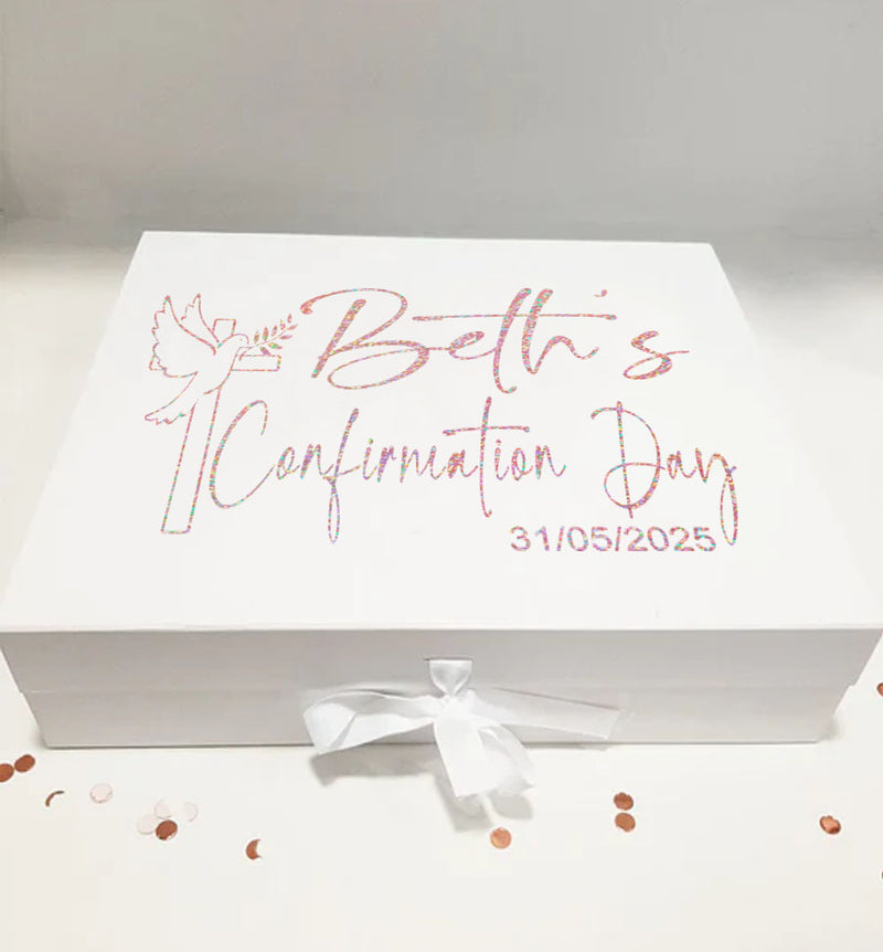 Luxury Personalised Confirmation Gift Box Script design