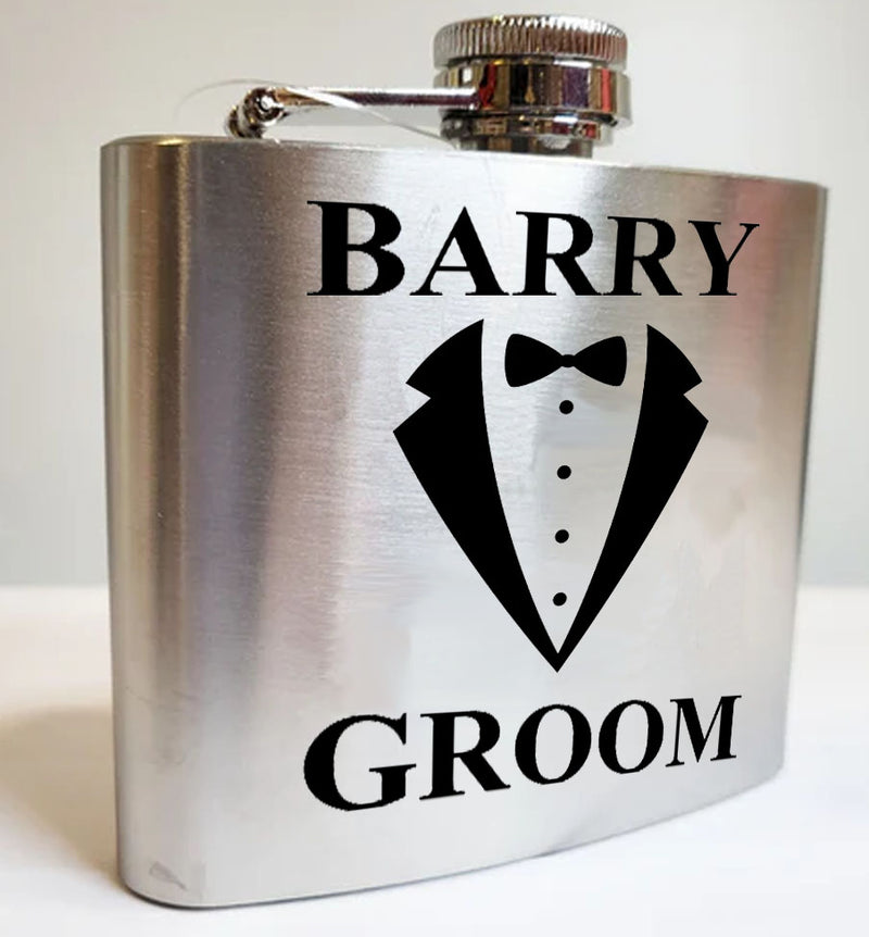 Personalised Hip Flask TUX Design