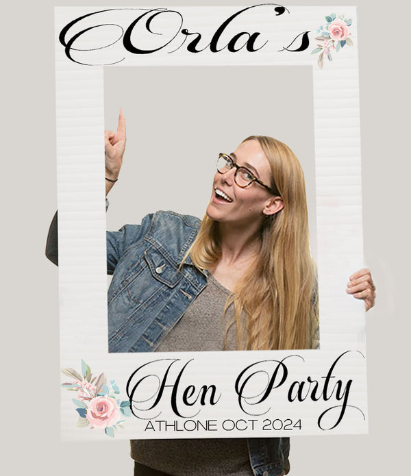 Personalised Rose Design Hen Party Selfie Frame