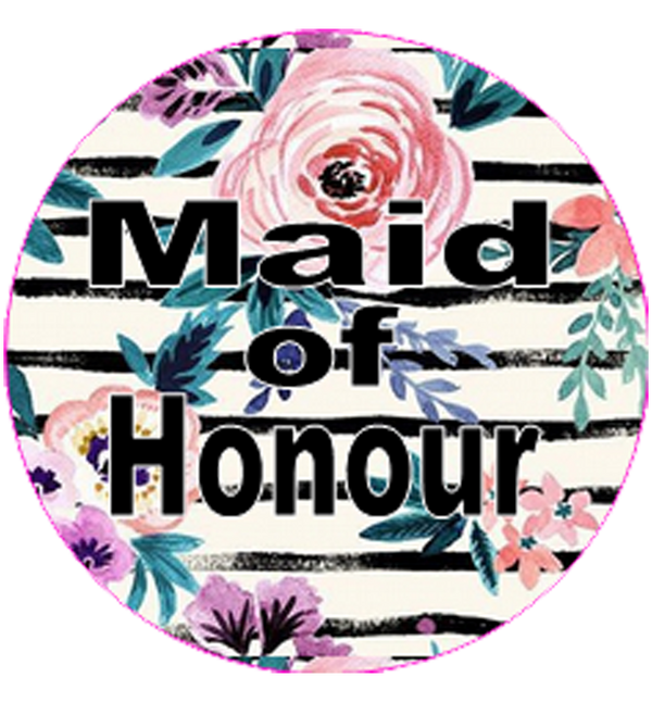 Floral Design Maid of Honour Badge