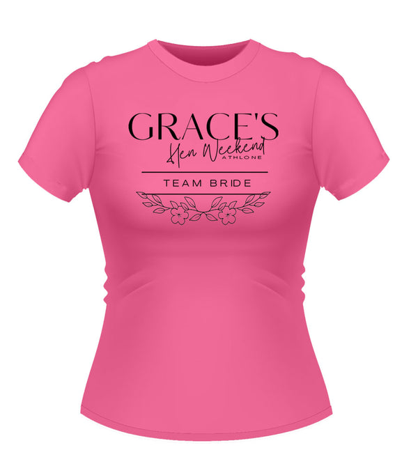 Personalised Classy Hen Party Tshirt