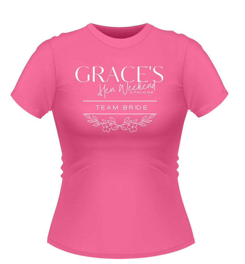 Personalised Classy Hen Party Tshirt