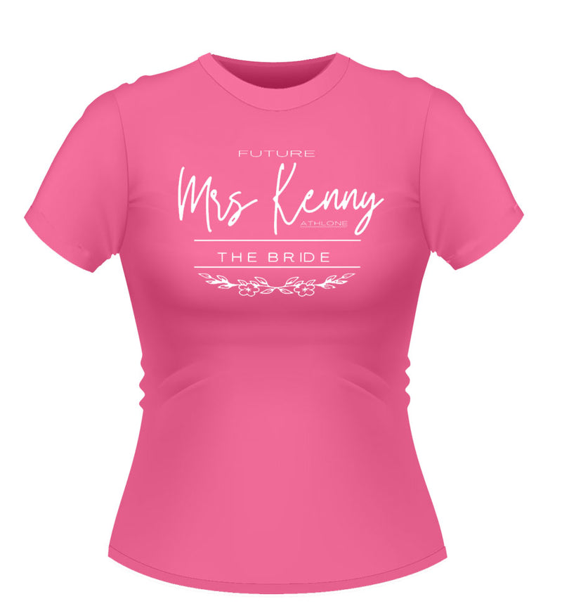 Personalised Classy Future Mrs Brides Hen Party Tshirt