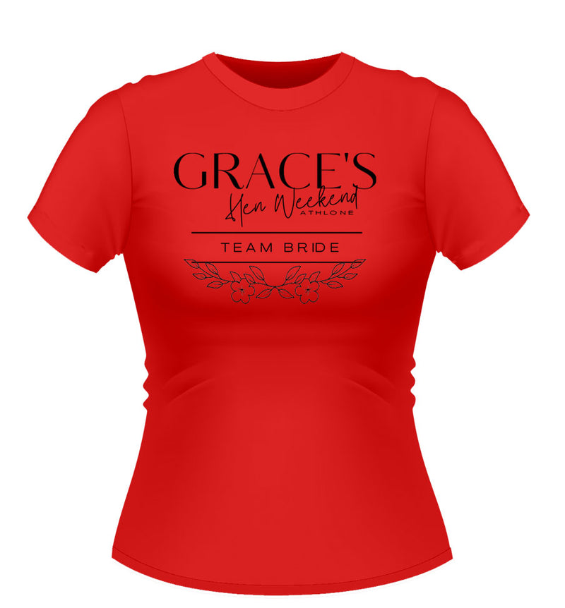 Personalised Classy Hen Party Tshirt