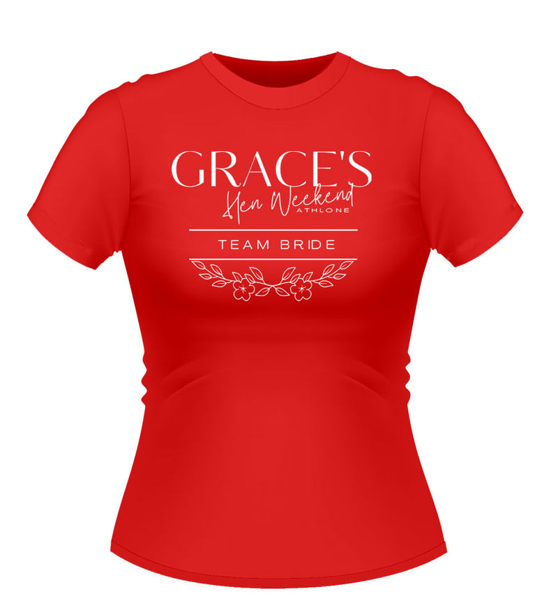 Personalised Classy Hen Party Tshirt