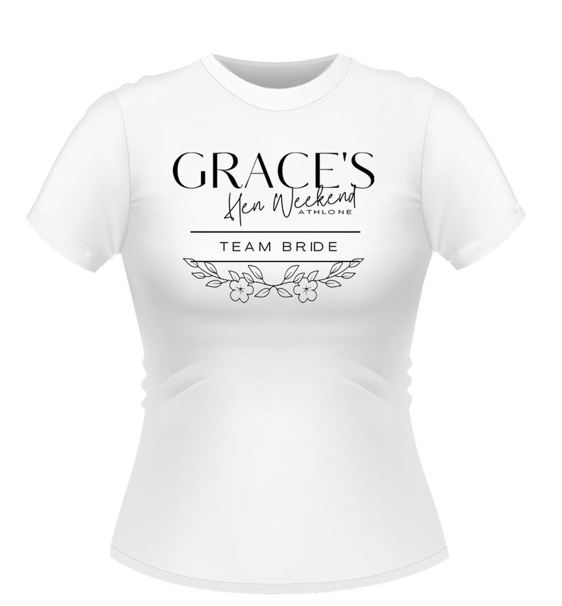 Personalised Classy Hen Party Tshirt