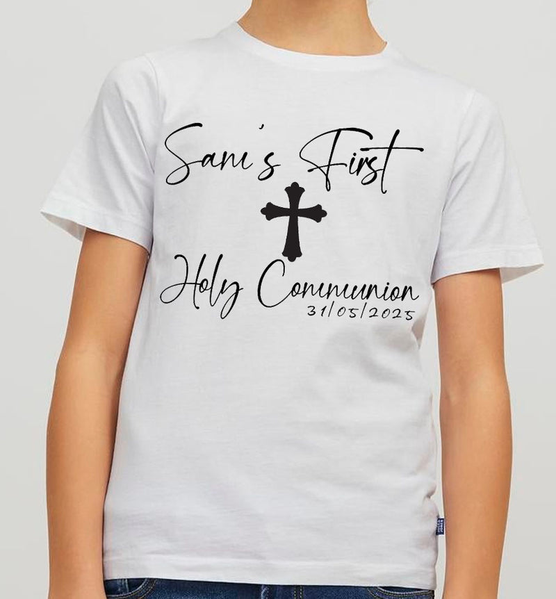 Personalised Holy Communion Tshirt Script design