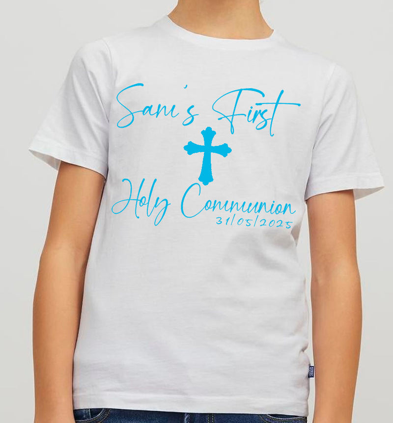 Personalised Holy Communion Tshirt Script design