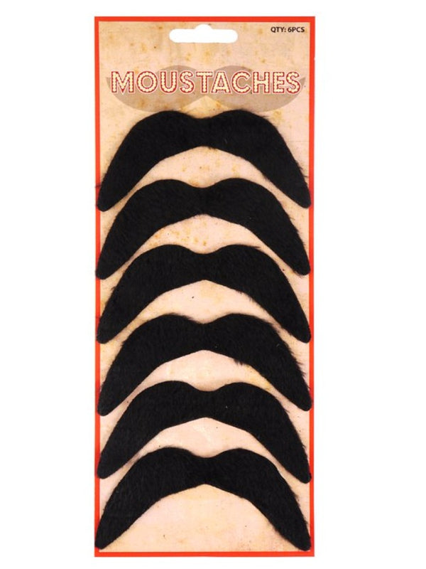 Moustache Black 6 PC Set