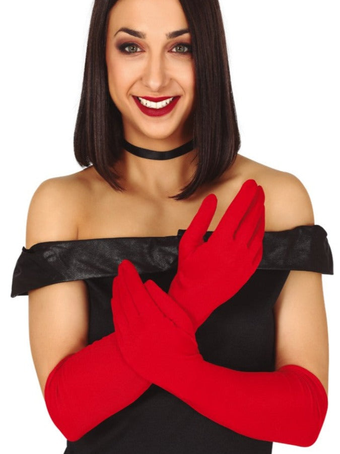 Long Red Gloves