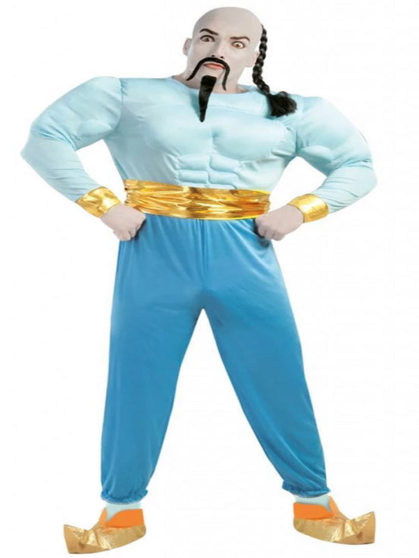 Muscle Chest Blue Genie Costume