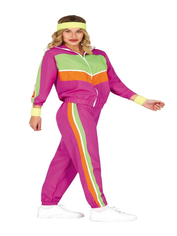 Pink Shell Suit Costume - Joke Shop