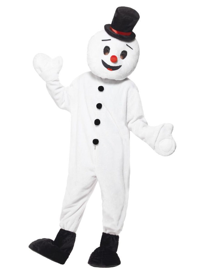 Snowman Mascot Costume, White