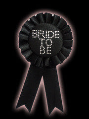 Hen Night Bride to Be Rosette - Black