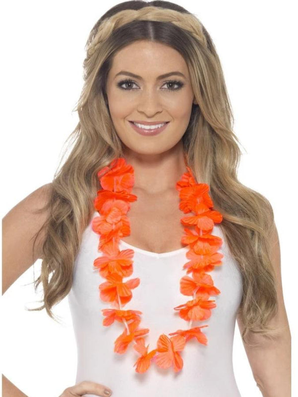 Hawaiian Lei neon orange