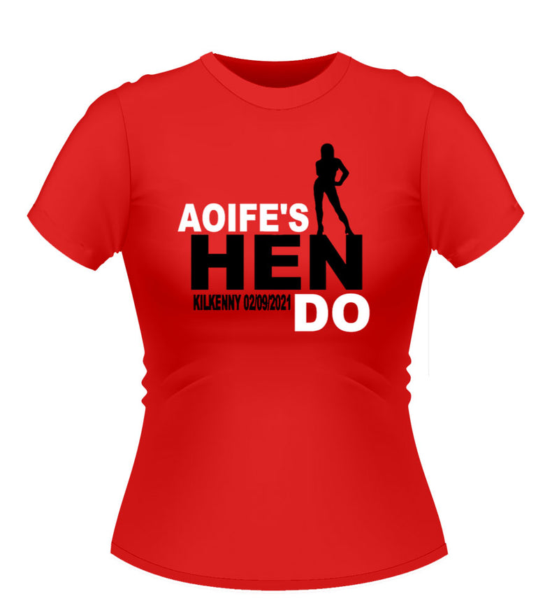 'Hen Do' Personalised T-Shirt